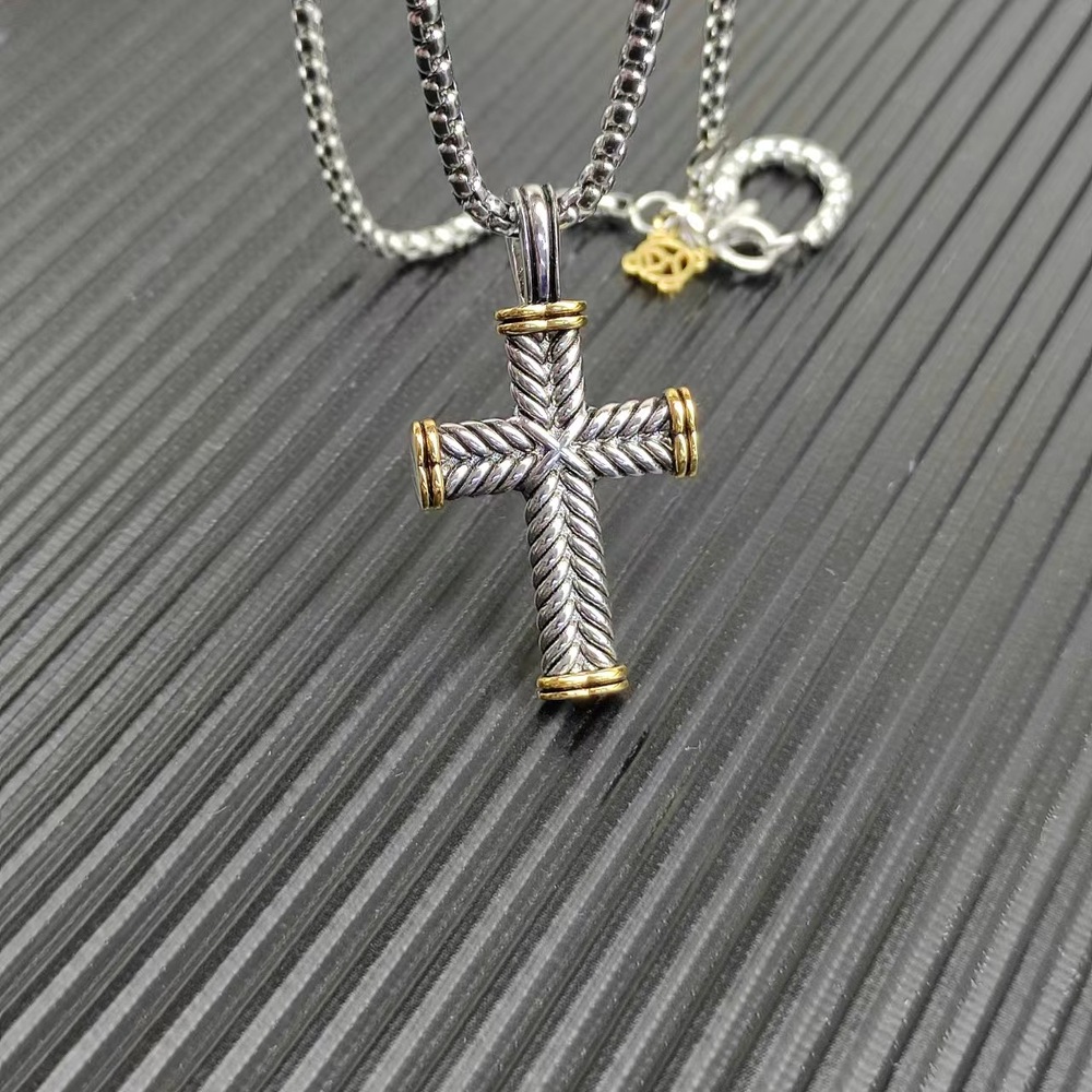 David Yurman Chevron Cross Pendant Necklace